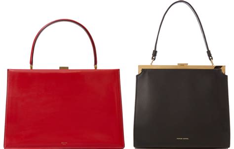 mansur gavriel elegant bag vs celine clasp|old celine clasp bag.